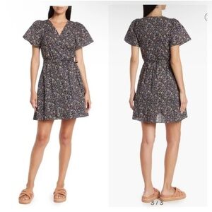 Madewell Black Floral Mini Dress